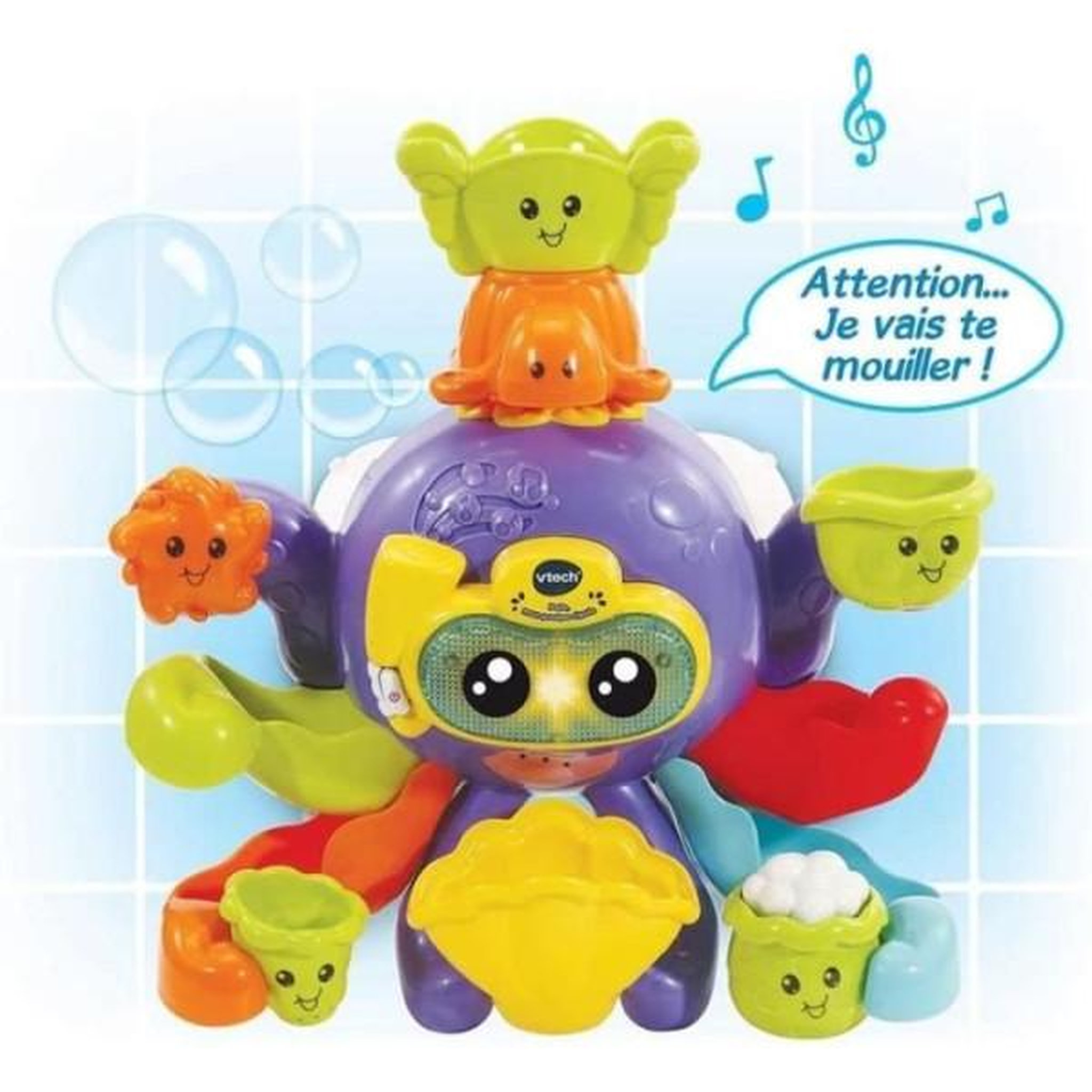 Voir la diapositive 5 : VTECH BABY Jouet de Bain interactif VTECH BABY - Polo, Mon Poulpe Rigolo - Multicolore - Pour Bébé de 1 a 5 ans