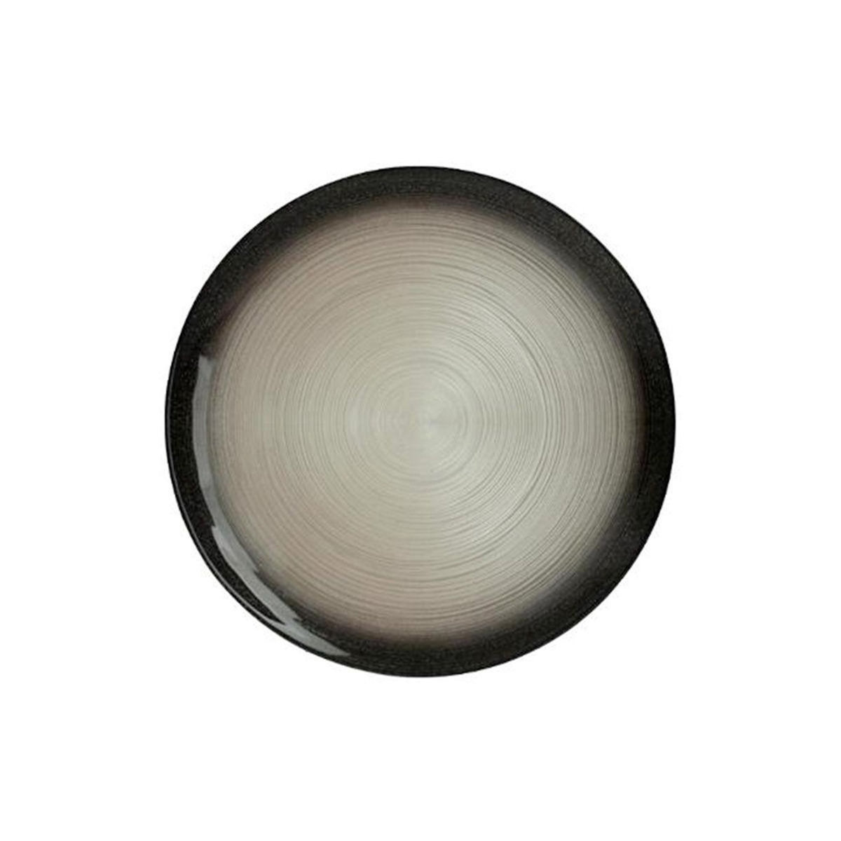 SECRET DE GOURMET Lot de 6 Assiettes de Présentation  Jem  33cm Noir & Argent