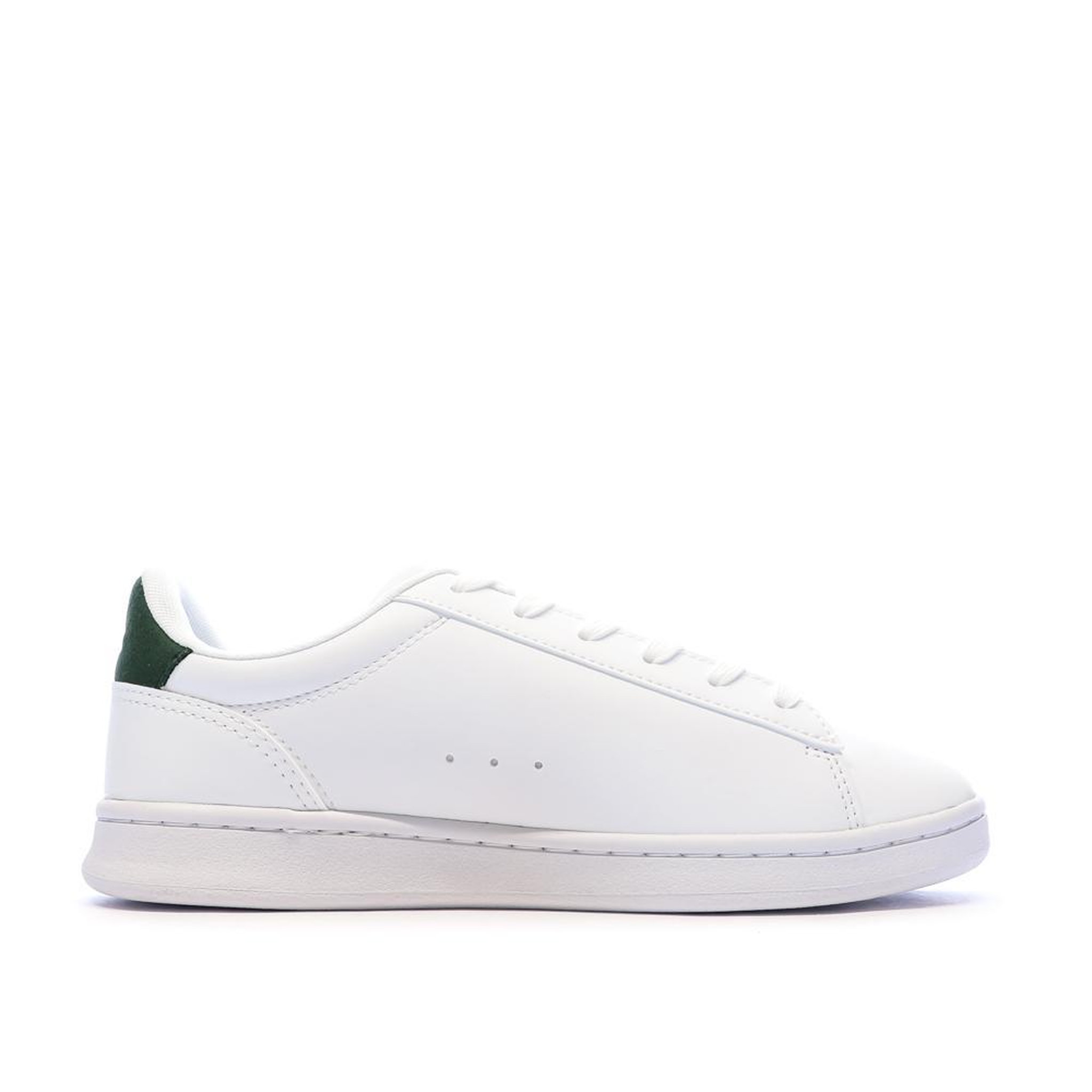Voir la diapositive 2 : Lacoste Baskets Blanches/Vertes Femme Lacoste Carnaby Set