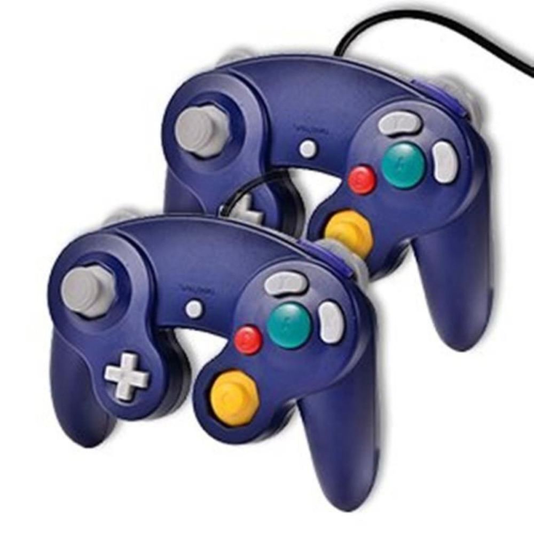 Voir la diapositive 4 : Manettes filaires style GameCube 2 pièces noir, compatibles Nintendo GameCube et Wii