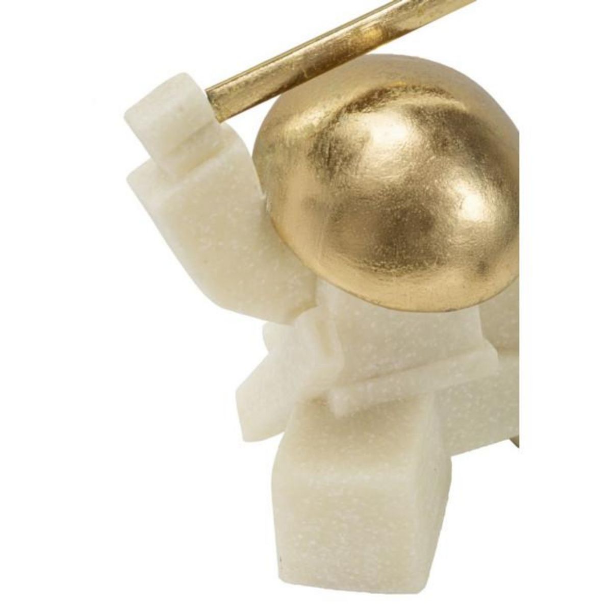 Paris Prix Statuette Déco Samouraï  Odab  18cm Blanc & Or