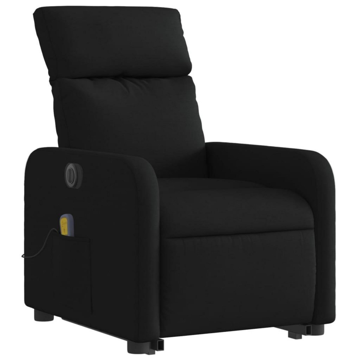 VIDAXL Fauteuil inclinable de massage electrique Noir Tissu