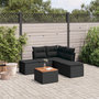 Voir la diapositive 1 : VIDAXL Salon de jardin 6 pcs avec coussins noir resine tressee