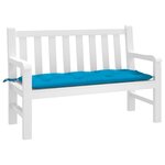 VIDAXL Coussin de banc de jardin bleu clair 120x50x7 cm tissu oxford