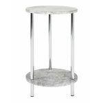 Paris Prix Table d'Appoint Ronde Effet Béton  Miguel  50cm Gris