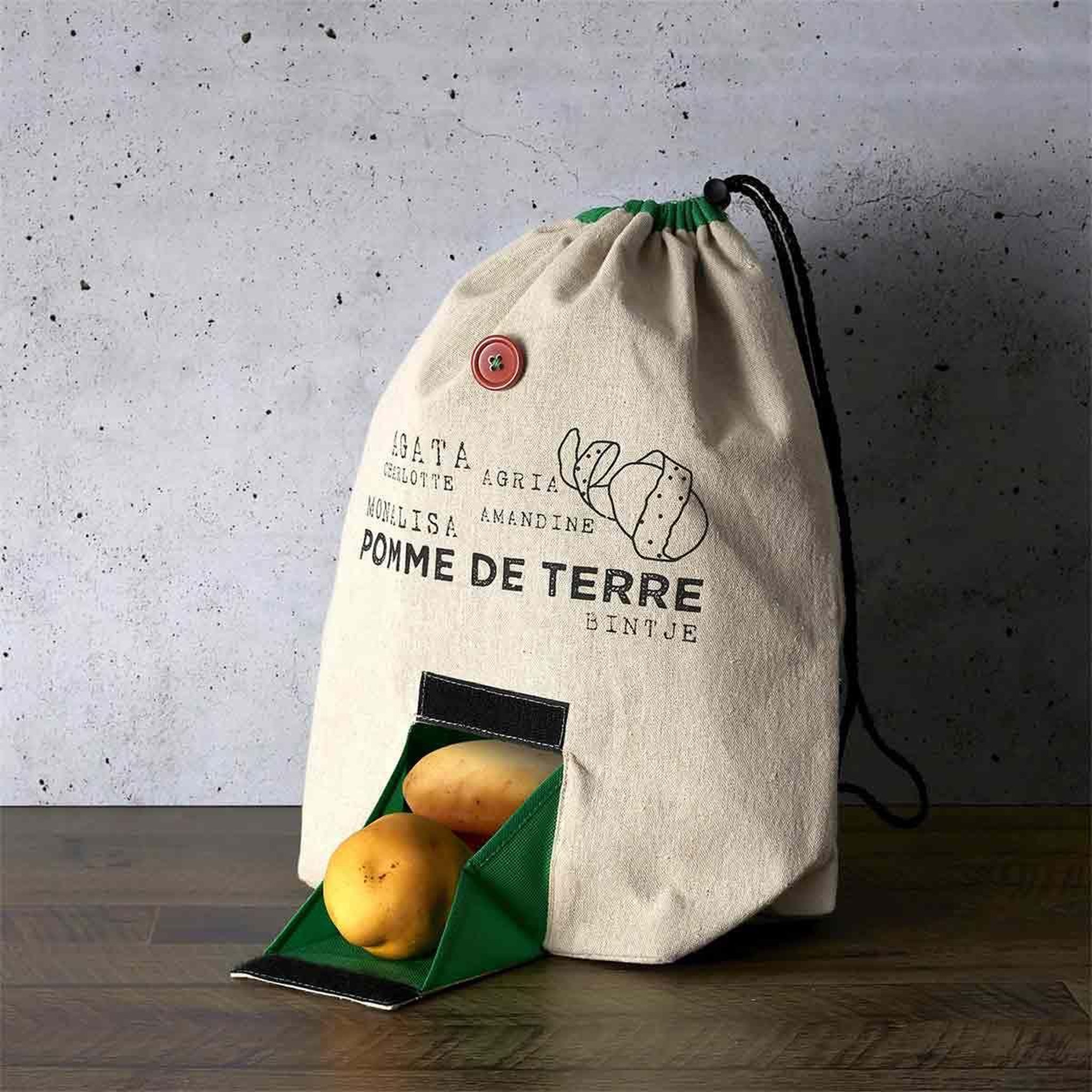 Voir la diapositive 6 : COOK CONCEPT Sac distributeur  pomme de terre  42cm beige