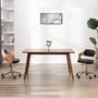 Voir la diapositive 1 : VIDAXL Chaise pivotante de bureau Noir Bois courbe et similicuir