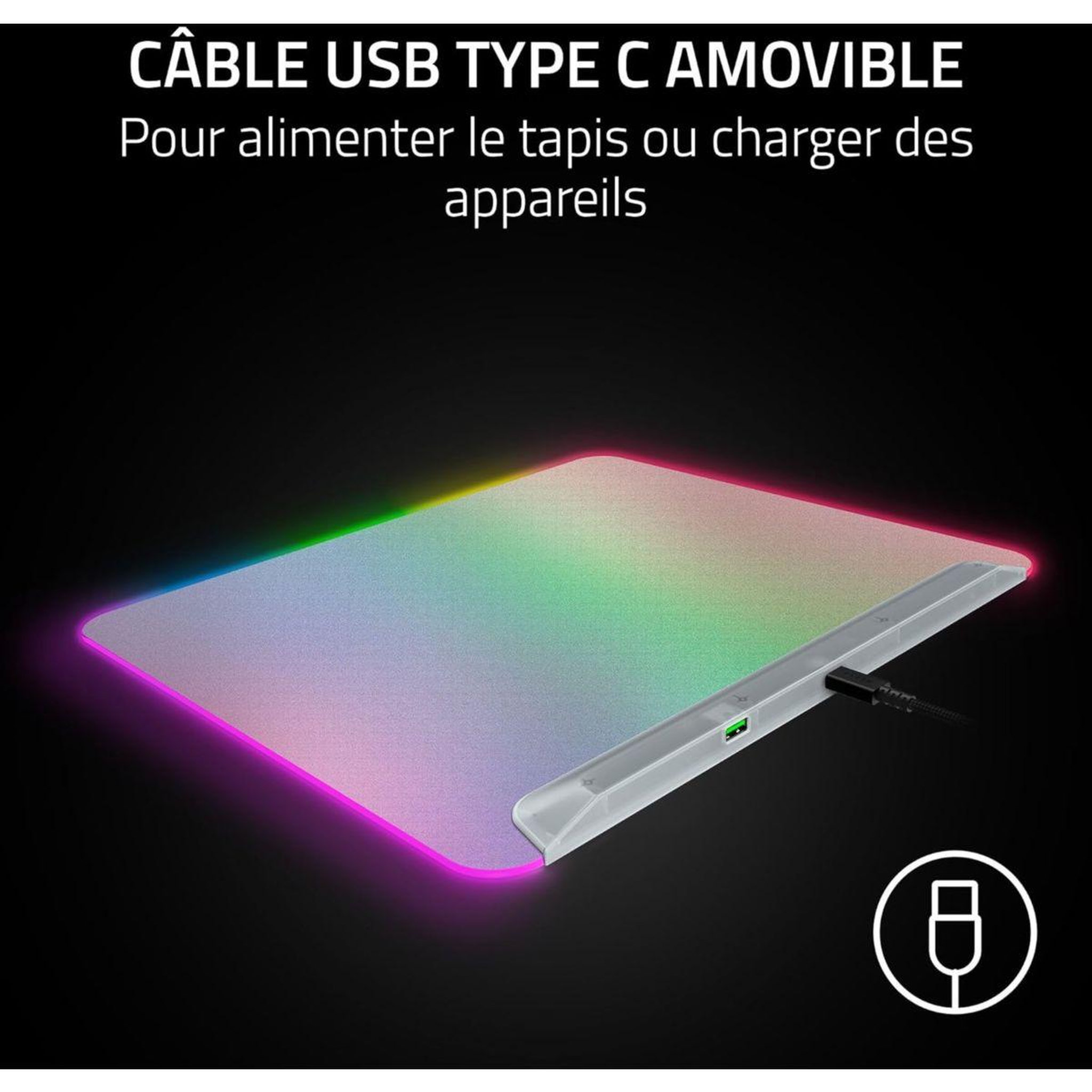Voir la diapositive 5 : Razer Tapis de souris firefly v2 pro phantom white ed