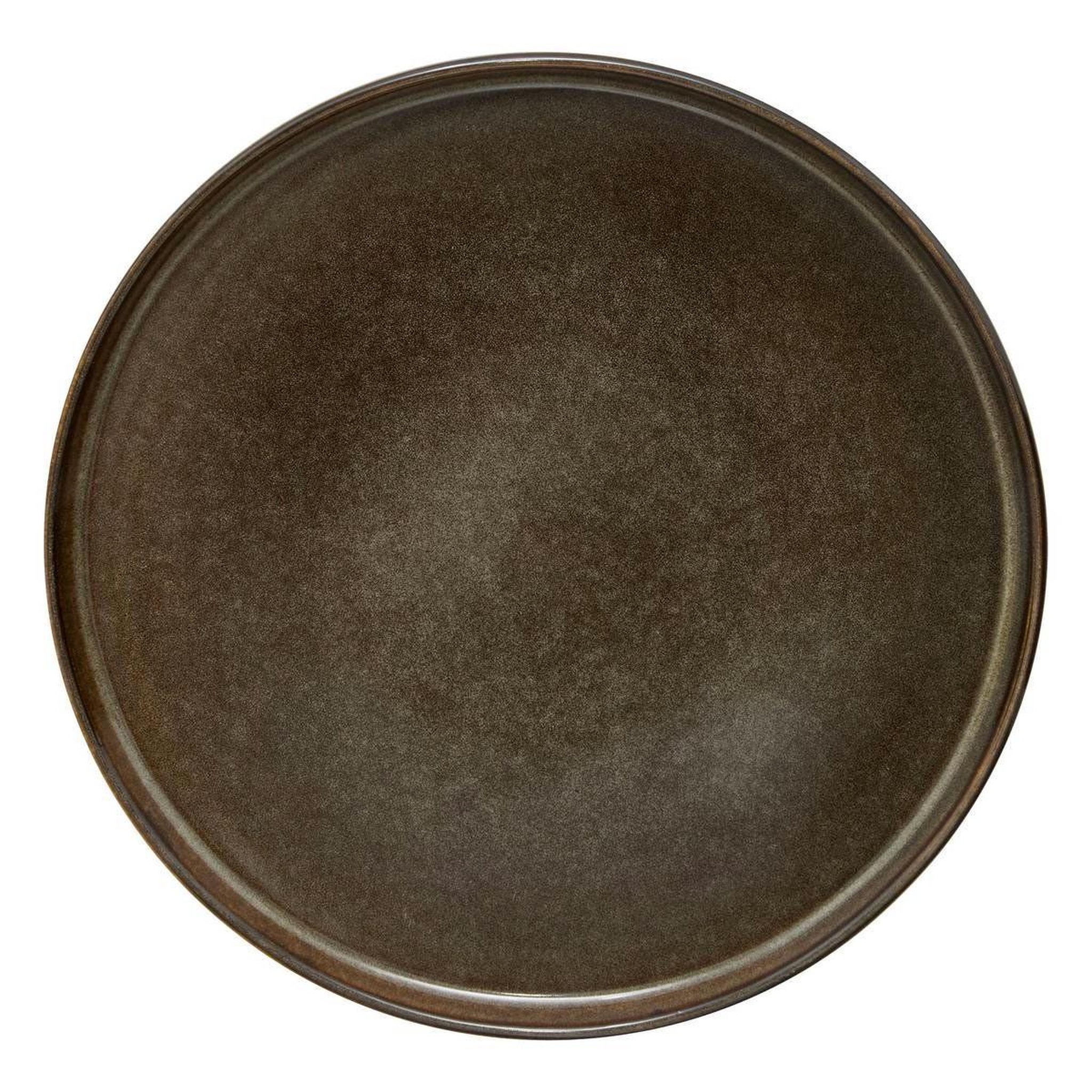 SECRET DE GOURMET Lot de 6 assiettes plates  terre inconnue  27cm marron