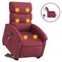 Voir la diapositive 2 : VIDAXL Fauteuil inclinable de massage electrique Rouge bordeaux Tissu