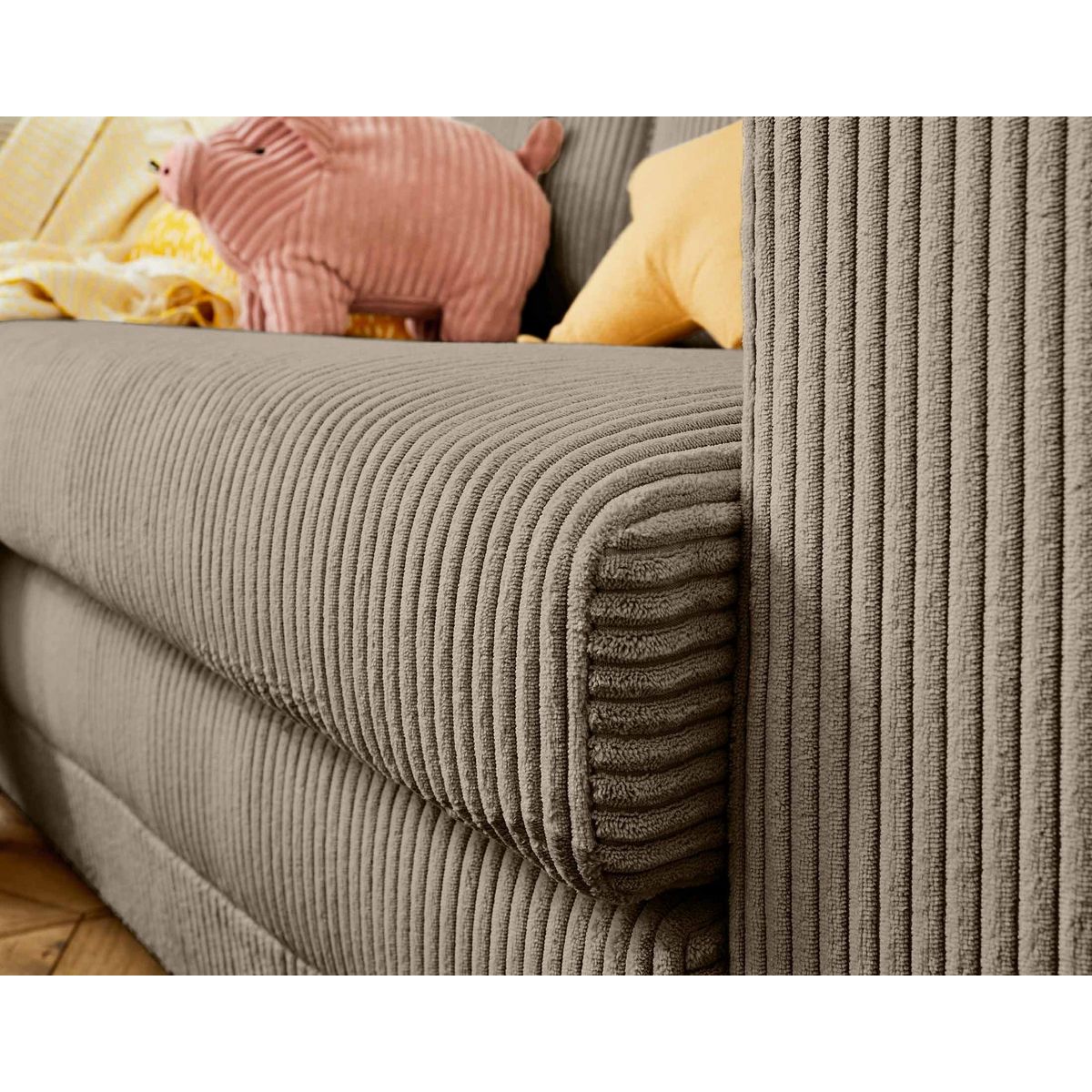 BEST MOBILIER Marilia - canapé 2 places - convertible déplimousse - en velours côtelé