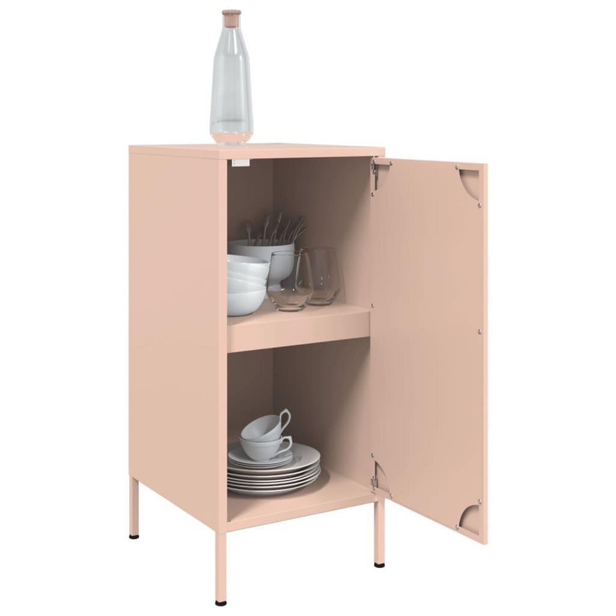 VIDAXL Buffets 2 pcs rose 36x39x79 cm acier
