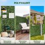 Voir la diapositive 6 : OUTSUNNY Haie Artificiel lierre Brise-Vue décoration Rouleau 3L x 1,5H m Feuillage réaliste Anti-UV Vert foncé