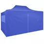 VIDAXL Tente de reception pliable avec 4 parois 3x4 m Acier Bleu