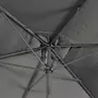 SWEEEK Parasol droit Touquet rectangulaire 2x3m , mât central aluminium orientable et manivelle d'ouverture