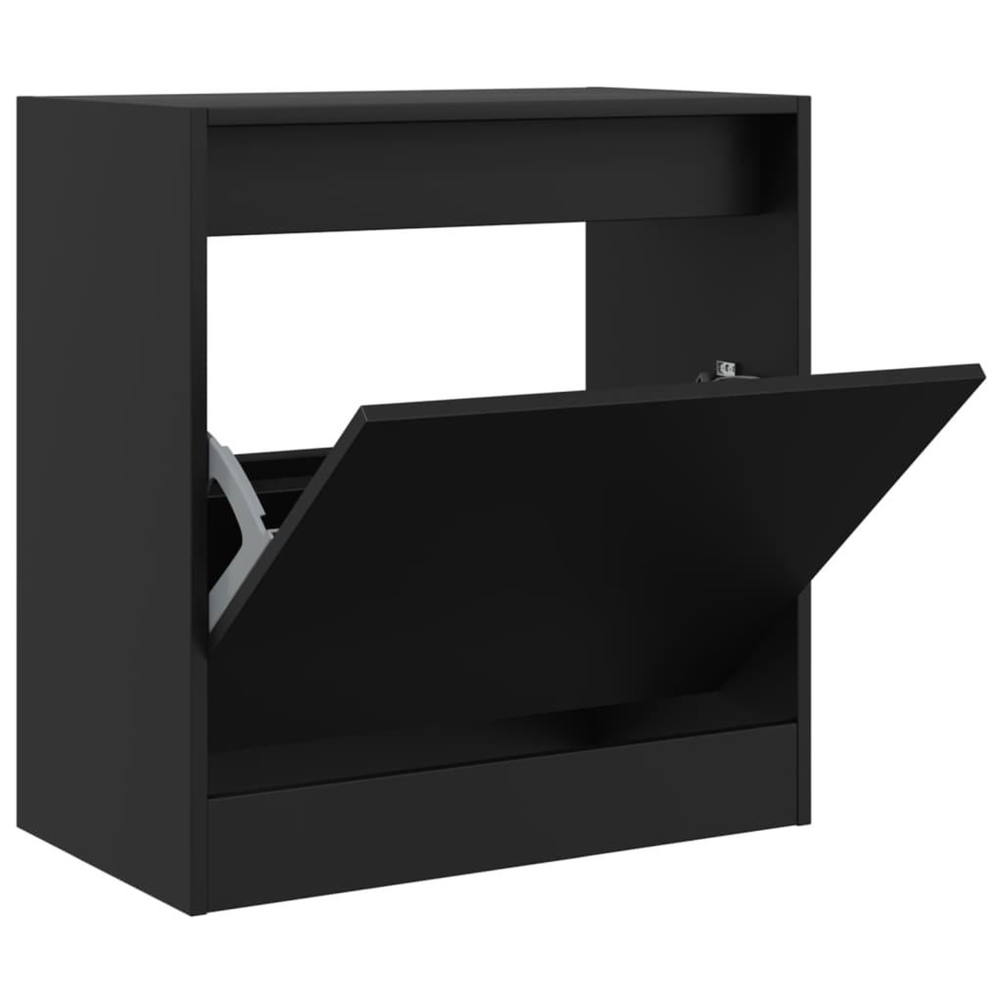 Voir la diapositive 2 : VIDAXL Armoire a chaussures noir 60x34x63,5 cm bois d'ingenierie