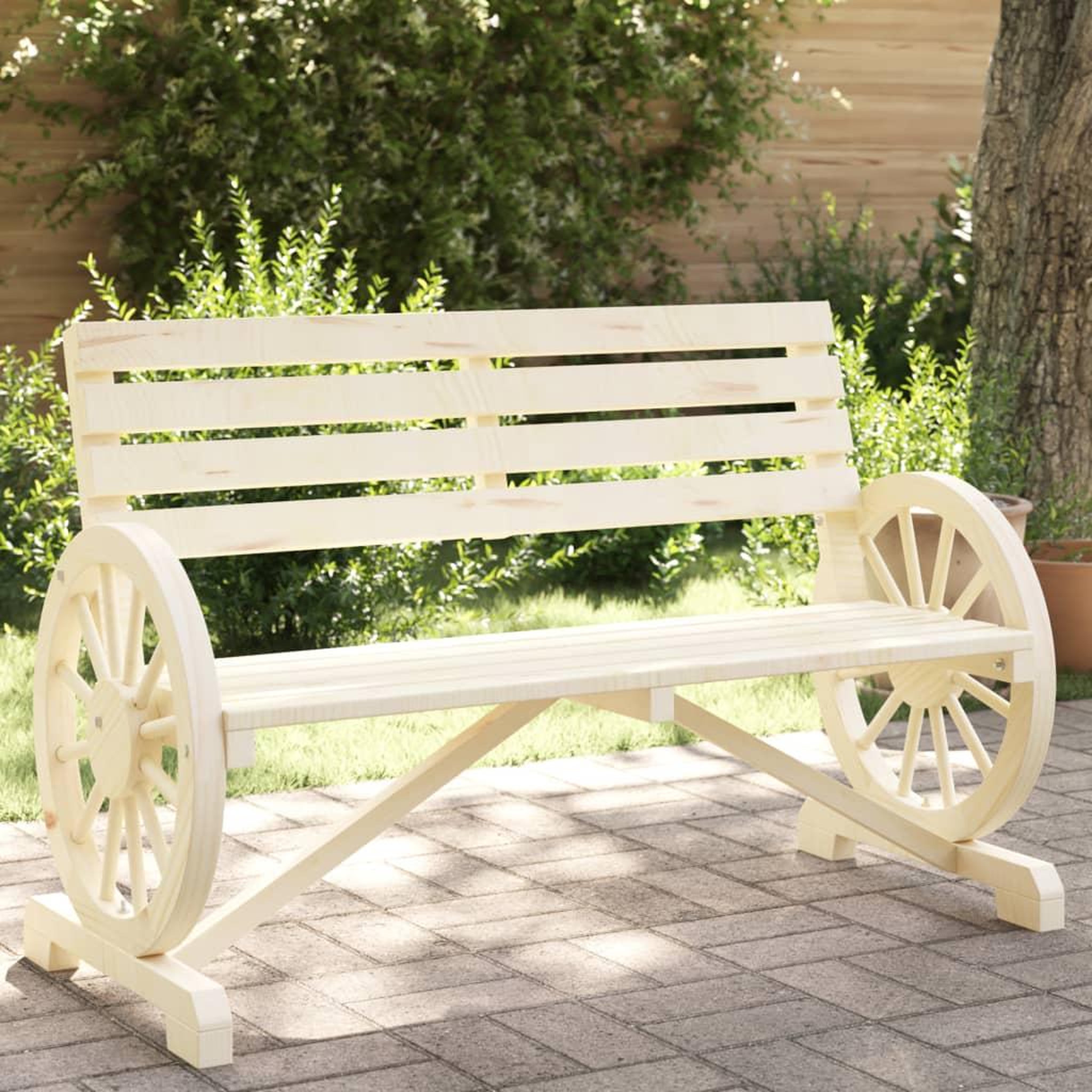 VIDAXL Banc de jardin 2 places bois de sapin massif