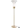 Voir la diapositive 2 : Paris Prix Lampadaire en Verre  Vito  155cm Transparent & Or