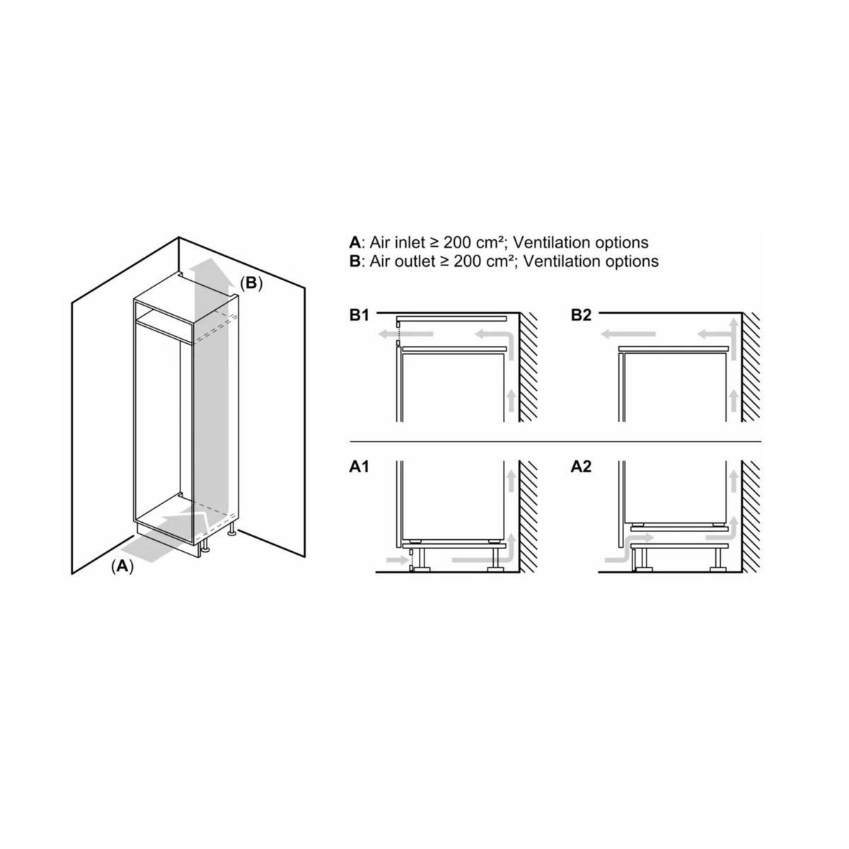 Siemens Réfrigérateur 1 porte intégrable à glissière 310l - KI81RNSE0