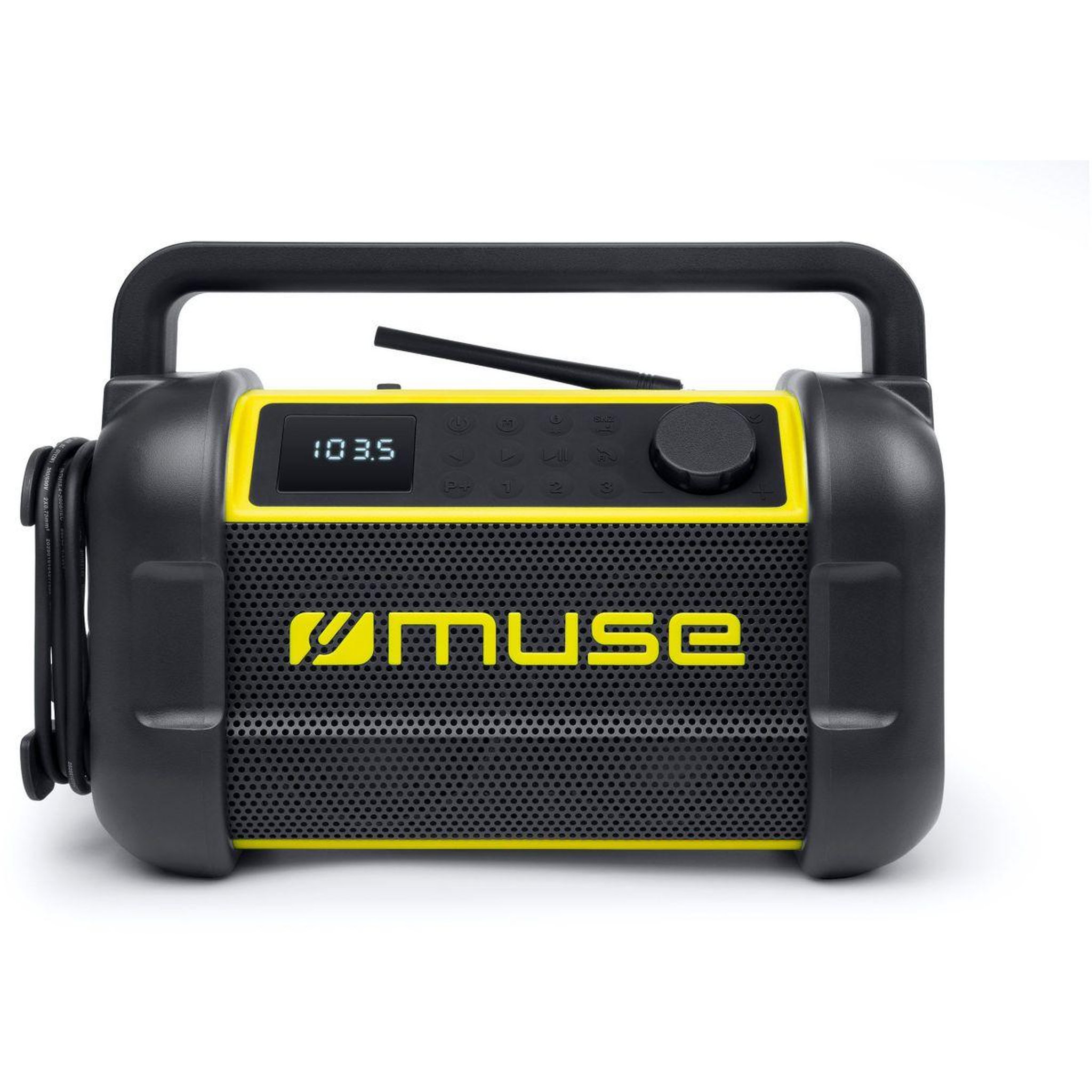 Voir la diapositive 2 : Muse Radio portable jaune/noir - m-928bty