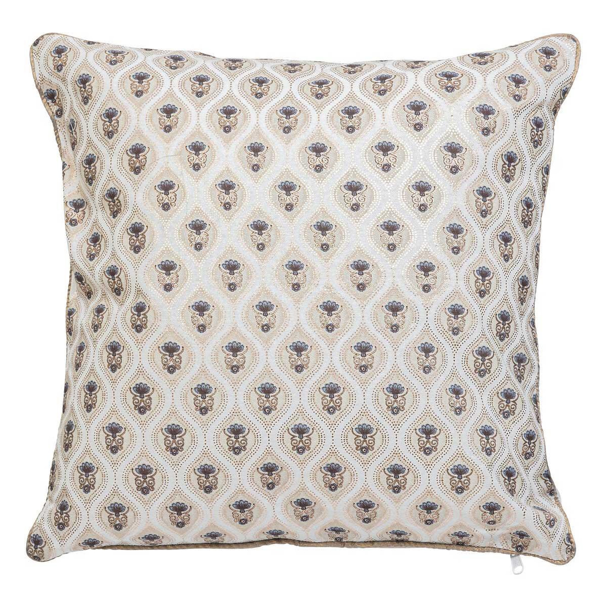 ATMOSPHERA Coussin déco imprimé  little cottage  40x40cm blanc