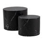 Voir la diapositive 1 : LISA DESIGN Aeryn - lot de 2 tables basses - effet marbre noir - 48 et 40 cm