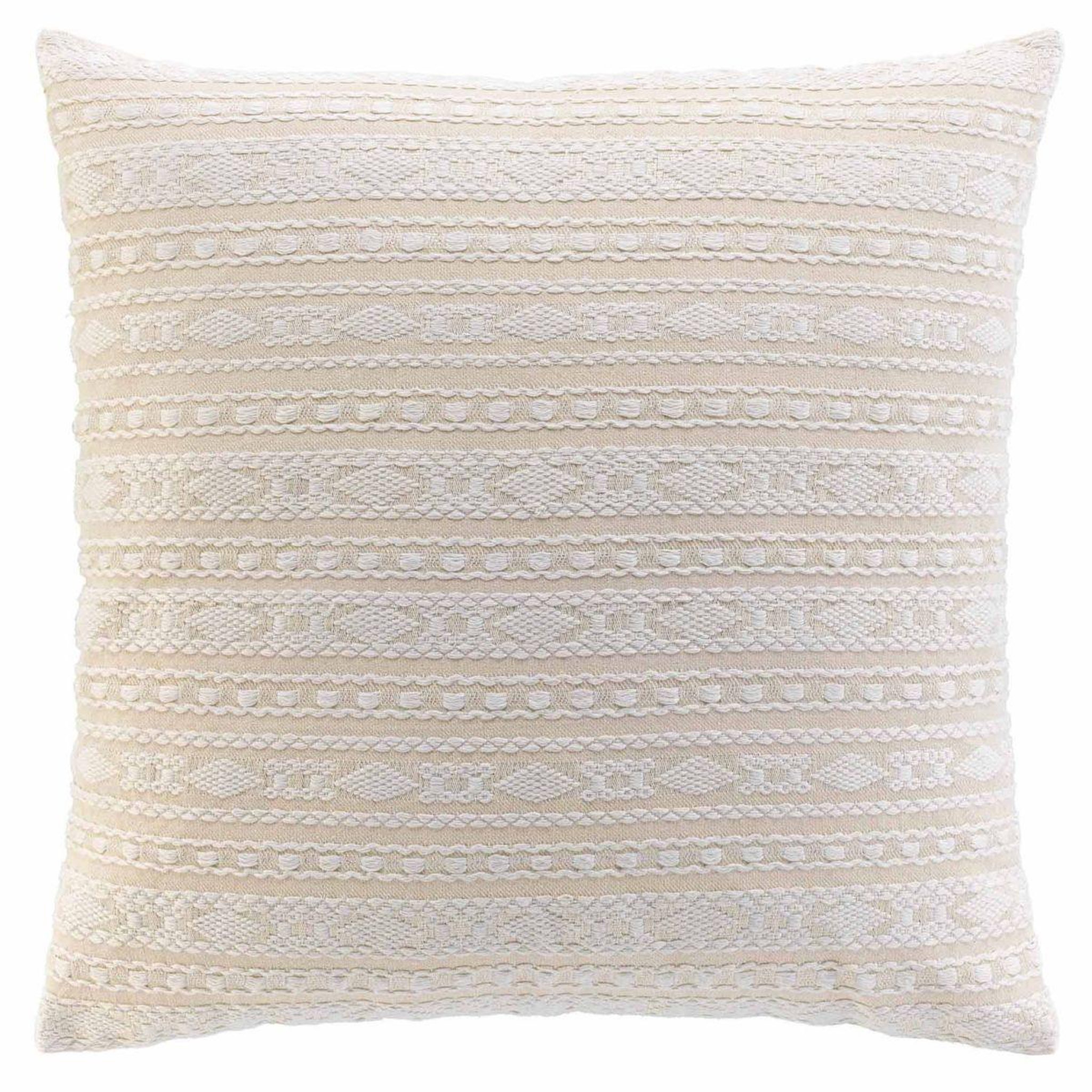 Douceur d'Intérieur Coussin déco fantaisie  ilies  60x60cm beige