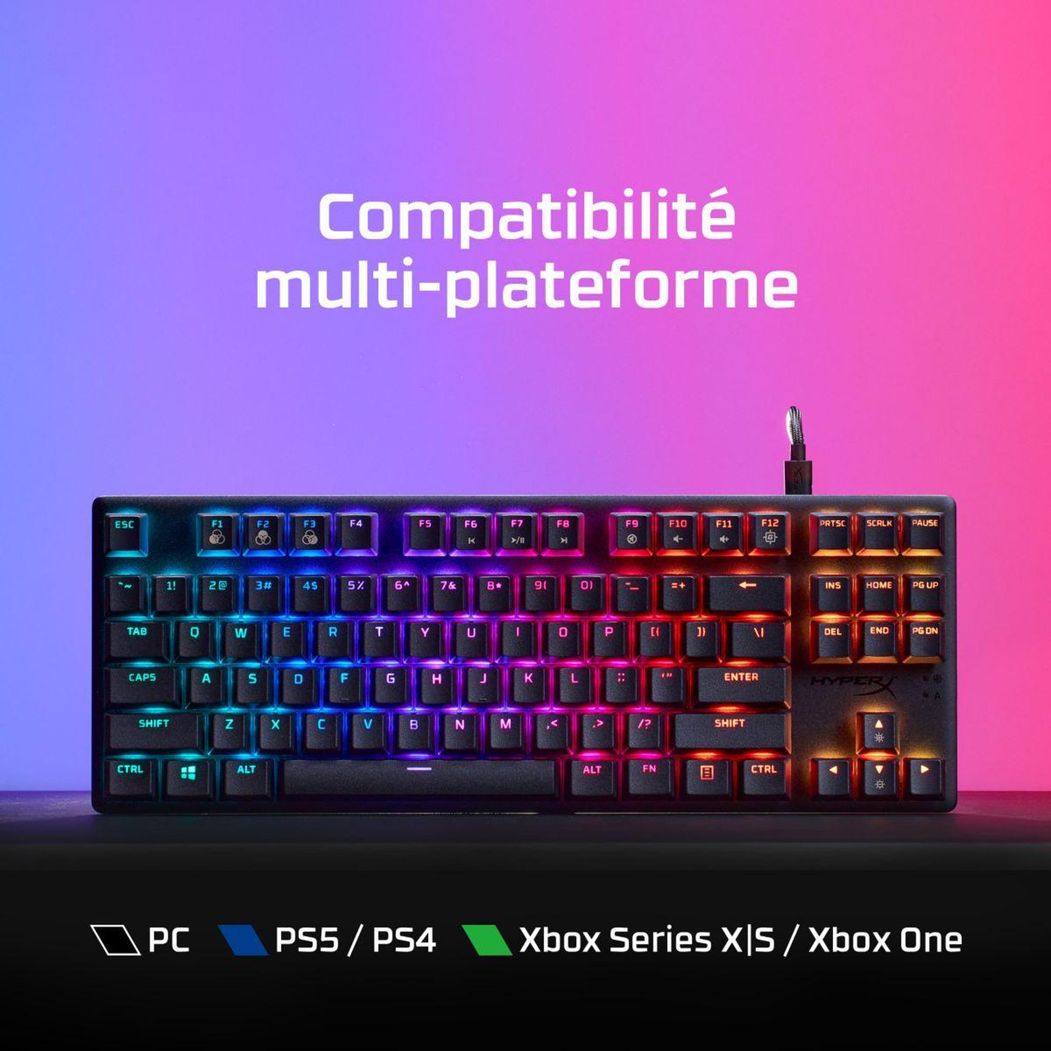 Voir la diapositive 5 : HyperX Clavier gamer Alloy Origins Core PBT