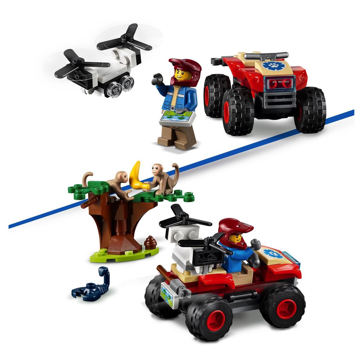 LEGO City Wildlife 60300 Le quad de sauvetage des animaux sauvages