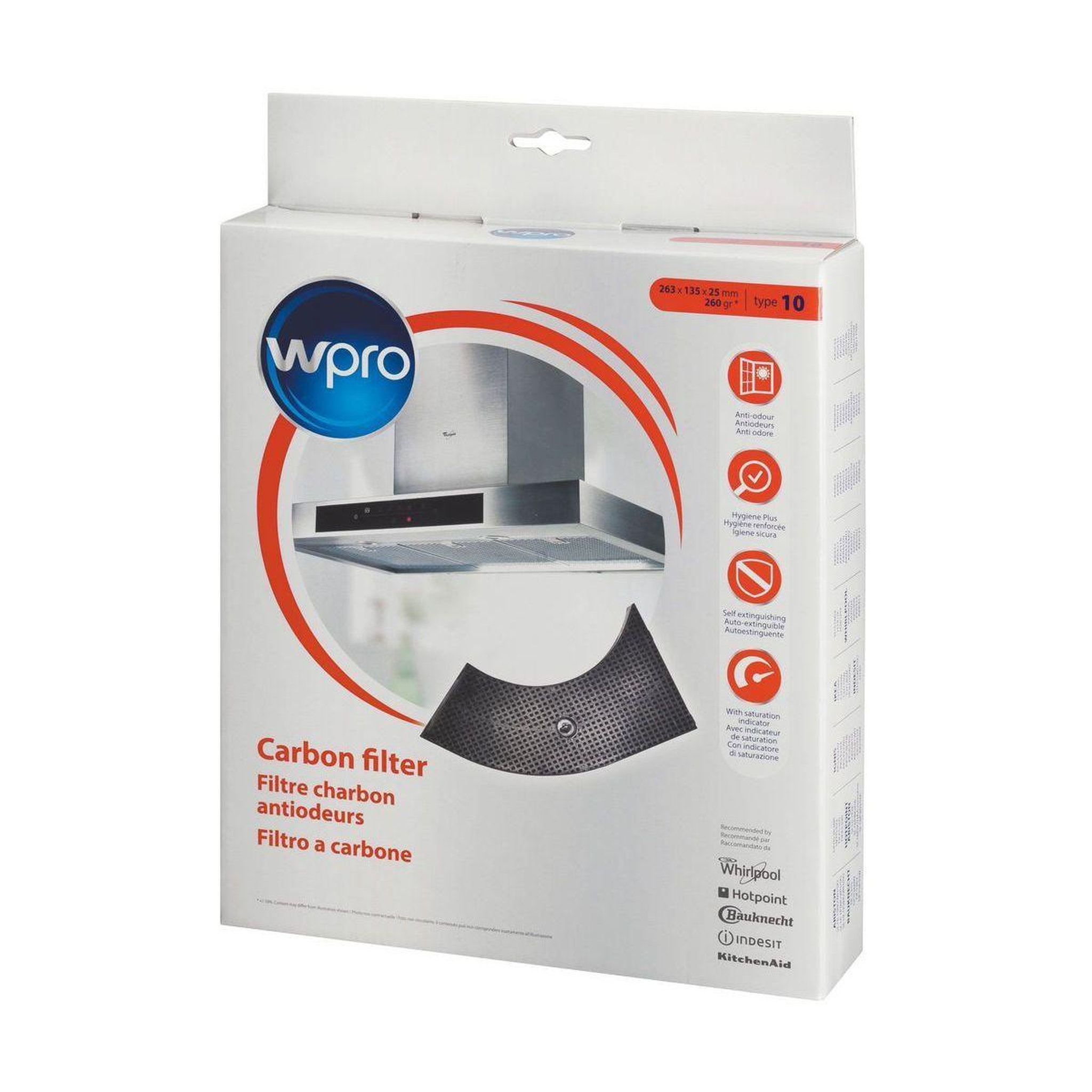 Voir la diapositive 3 : WPRO Filtre hotte chf85/01