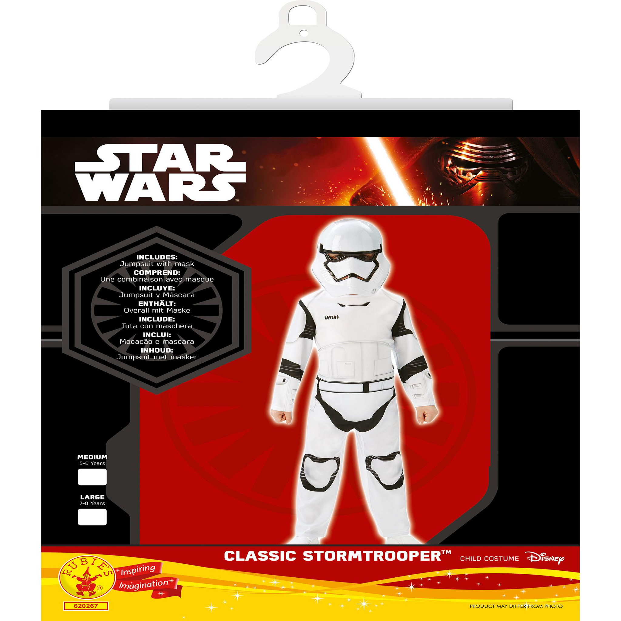 Voir la diapositive 2 : RUBIES Déguisement Classique Stromtrooper Taille M - Star Wars 