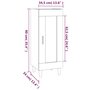 Voir la diapositive 6 : VIDAXL Buffet Noir 34,5x34x90 cm Bois d'ingenierie