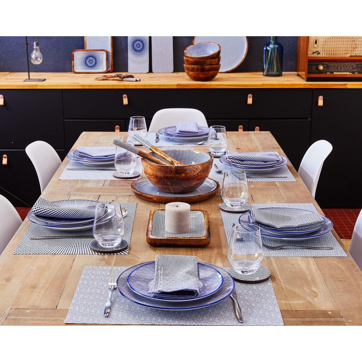 BJORN Service Complet - 42 pièces - Dark blue