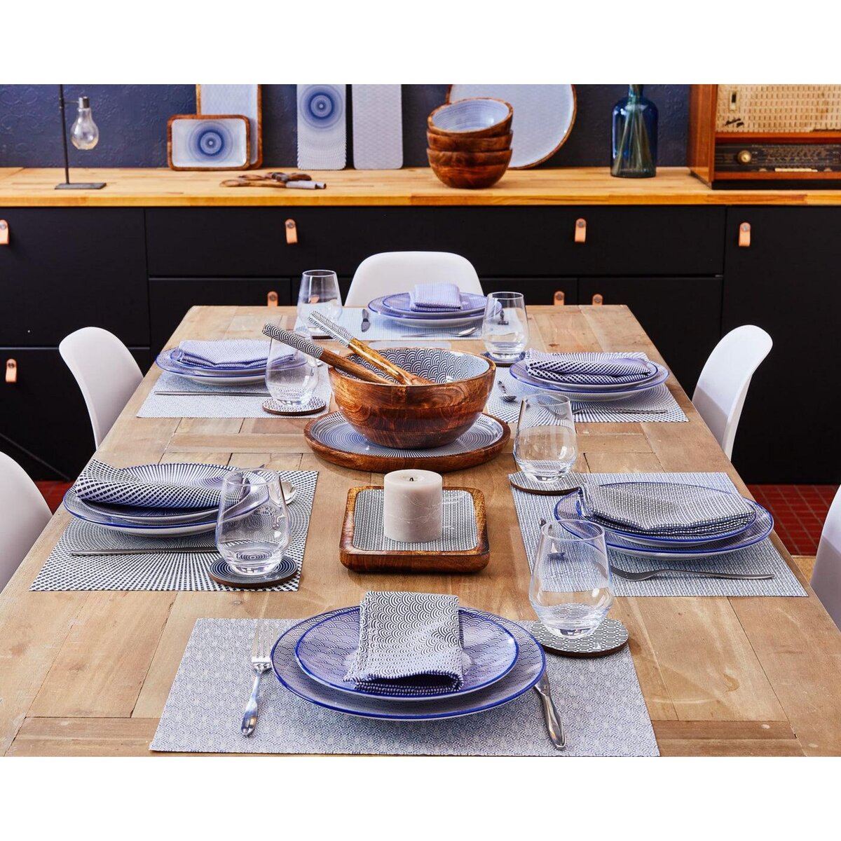 BJORN Service Complet - 42 pièces - Dark blue