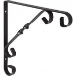 CENTRALE BRICO Equerre Rétro acier epoxy noir, H.20 x P.20 cm