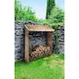Voir la diapositive 2 : Habitat et Jardin Abri bûches - 1.05 m² - 2.10 x 0.50 x 1.8 m- 2 Stères