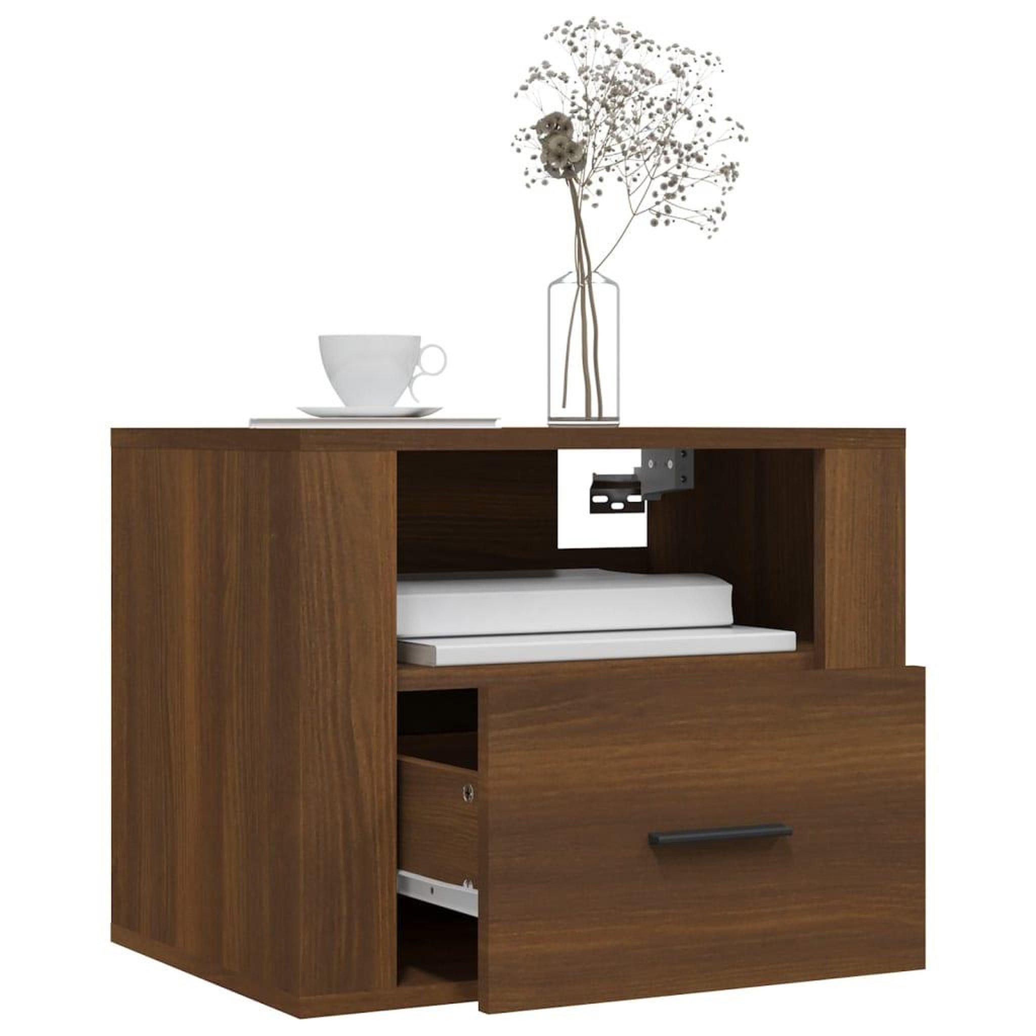 Voir la diapositive 4 : VIDAXL Tables de chevet murales 2 pcs Chene marron 50x36x40 cm