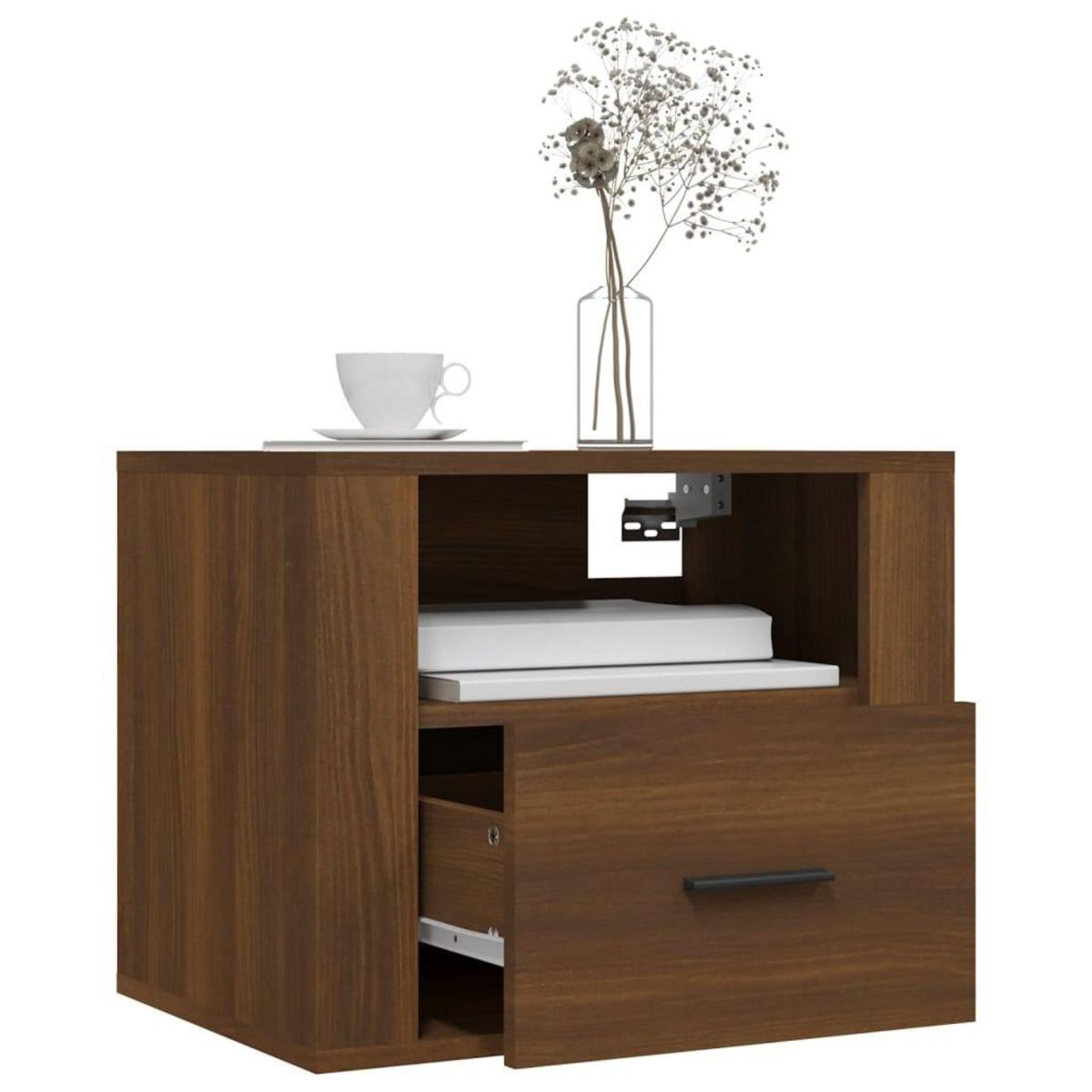 VIDAXL Tables de chevet murales 2 pcs Chene marron 50x36x40 cm