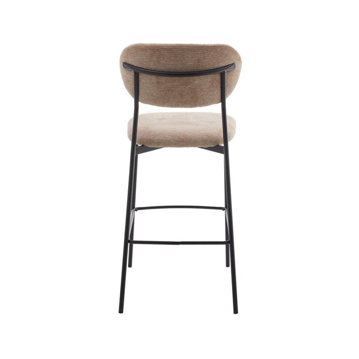 LISA DESIGN Rosita - lot de 4 tabourets de bar - en tissu - beige