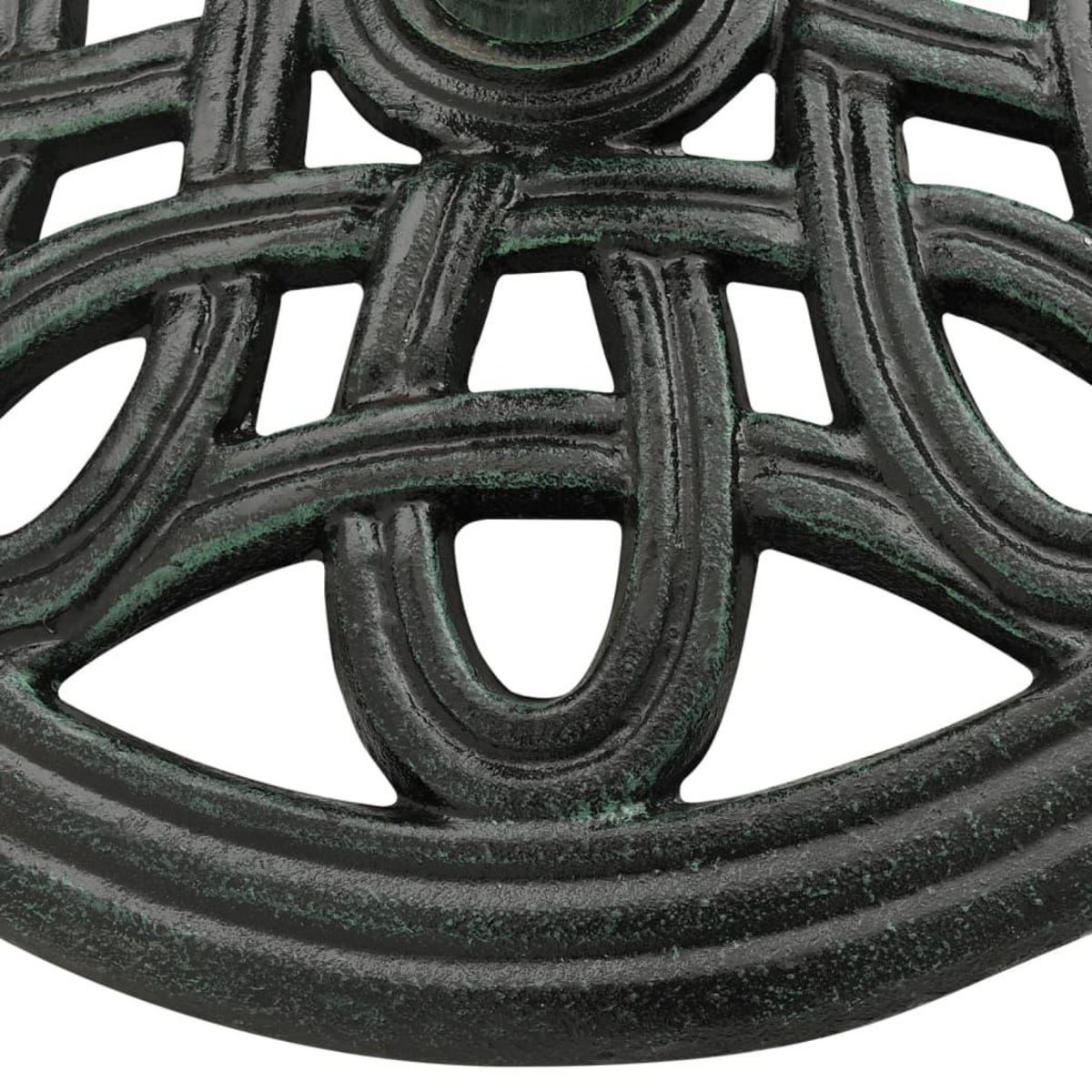 VIDAXL Socle de parasol Vert 40x40x32 cm Fonte