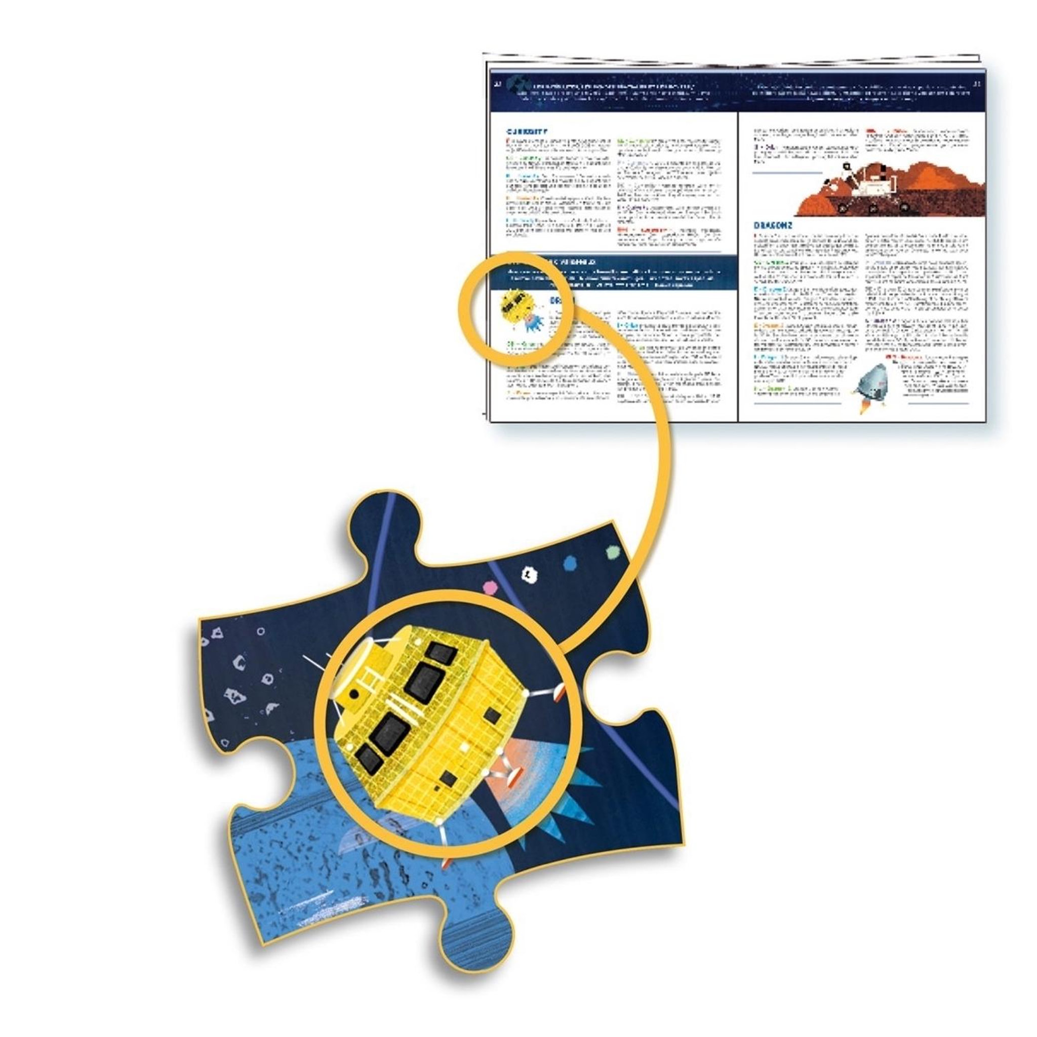 Voir la diapositive 3 : Djeco Puzzle observation l'espace 200 pcs et livret