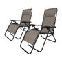 Voir la diapositive 1 : Habitat et Jardin Lot de 2 Fauteuils de jardin inclinable zéro gravité  Sintra  - Taupe