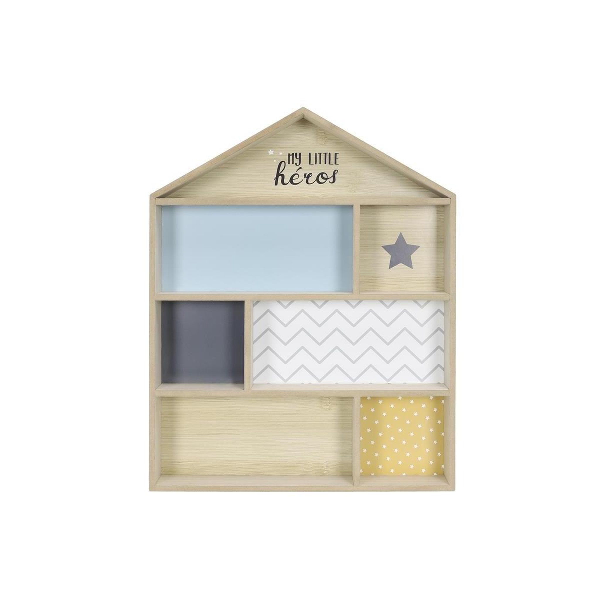 HOME DECO KIDS Étagère Déco pour Enfant  Maison  50cm Bleu