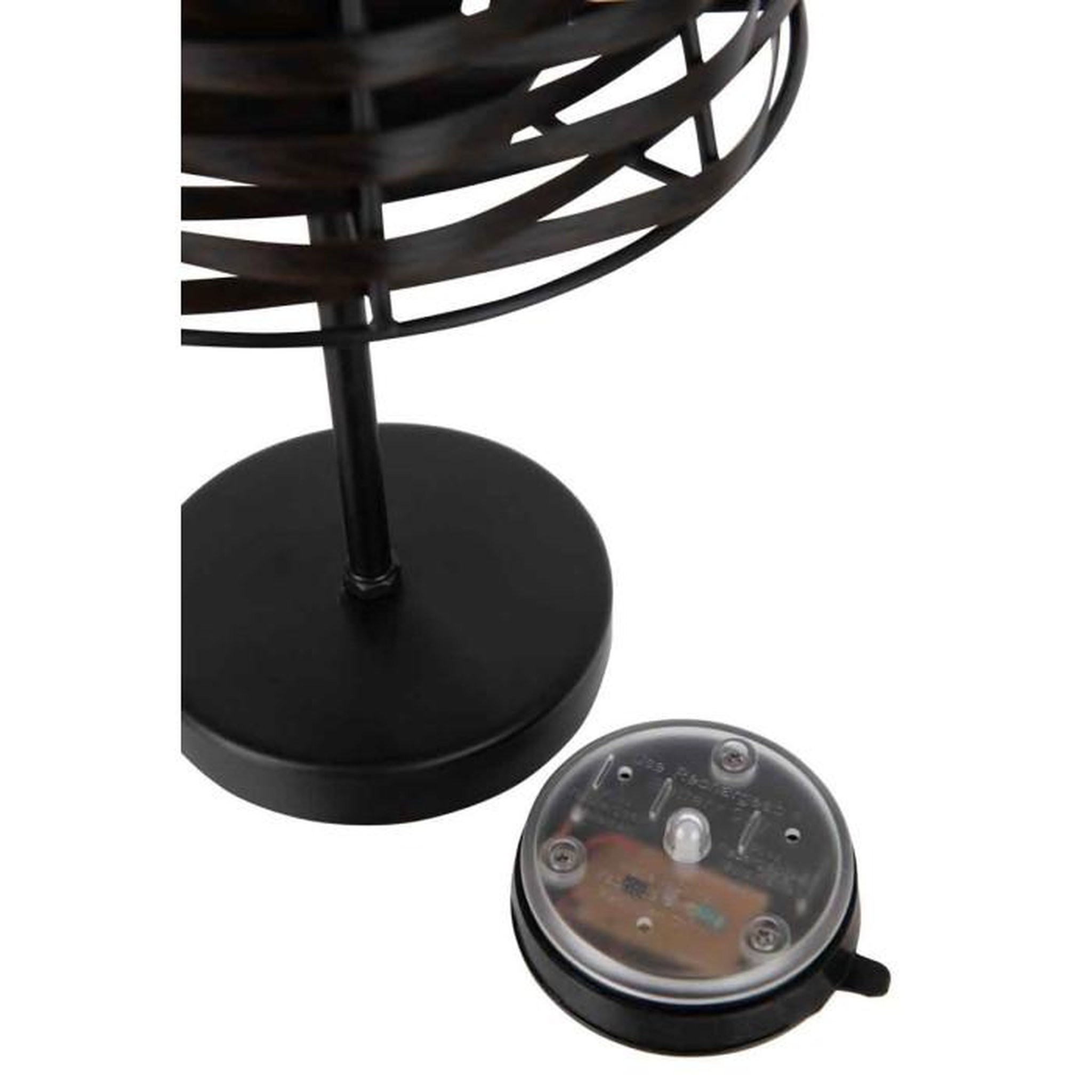 Voir la diapositive 5 : Paris Prix Lampe à Poser Led  Énergie Solaire  32cm Marron