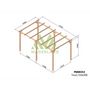 Voir la diapositive 2 : JARDIDECO Pergola massive en bois Tours 510 x 300 cm - Maderland