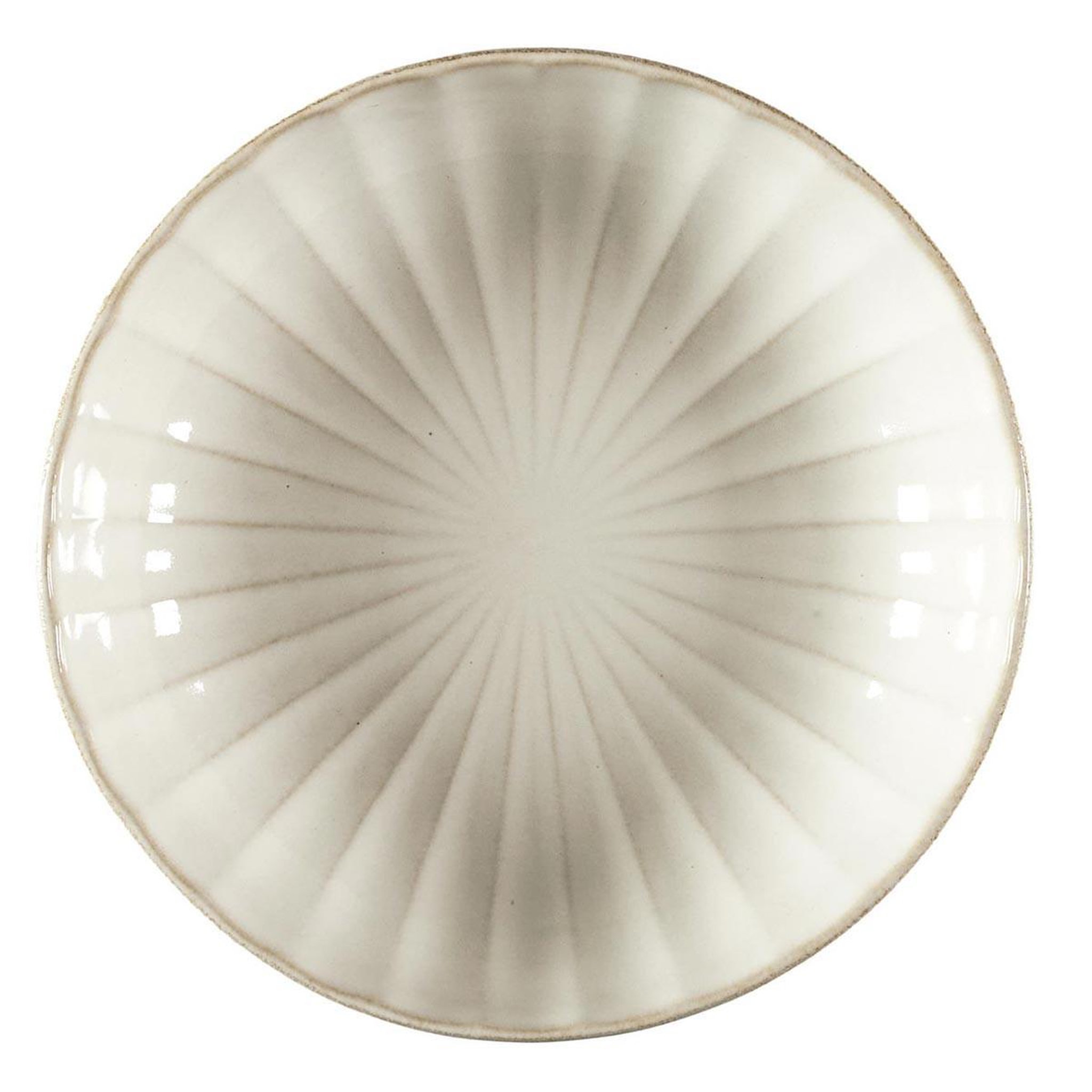 The Home Deco Factory Lot de 6 assiettes creuses  vlora  25cm beige