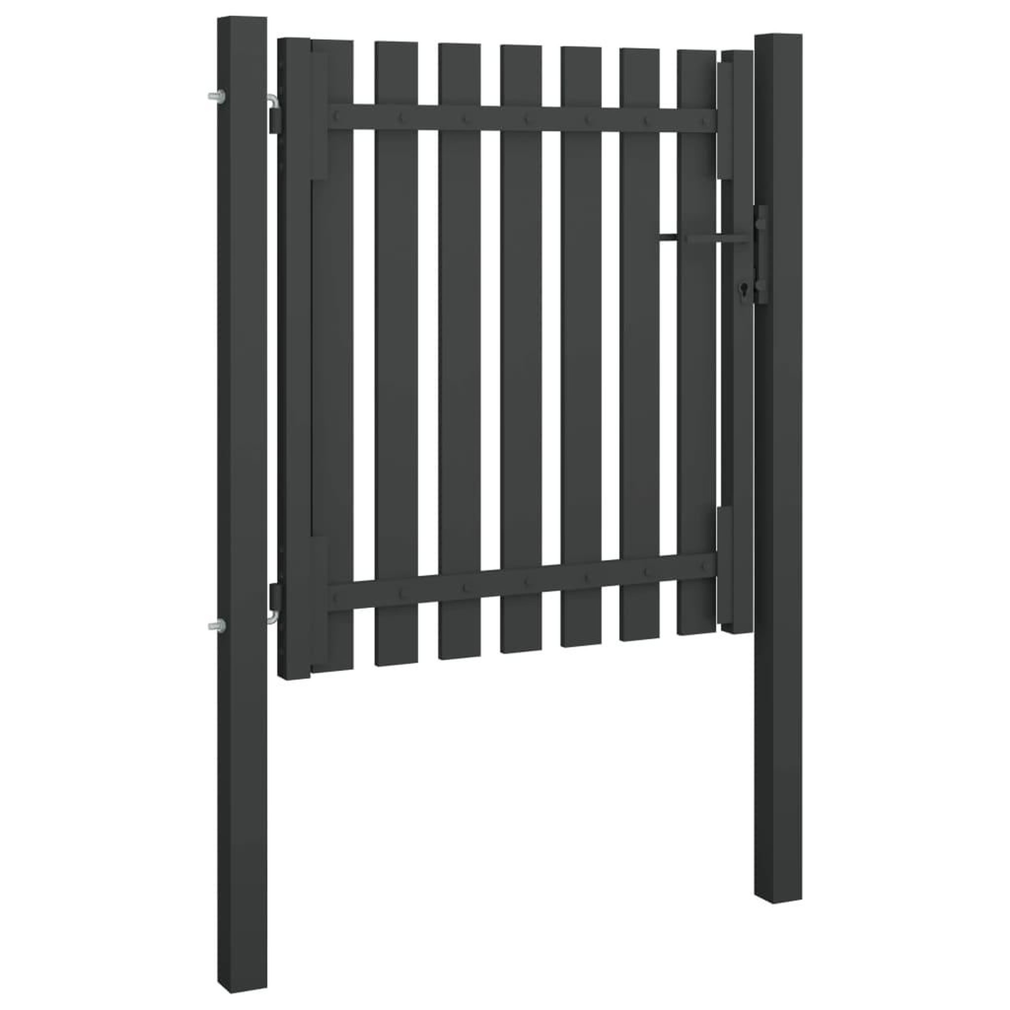 Voir la diapositive 2 : VIDAXL Portail de cloture de jardin Acier 1x1,25 m Anthracite