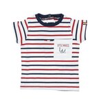 Little Marcel T shirt Blanc//Rouge Garçon Little Marcel LMEV0026. Coloris disponibles : Bleu