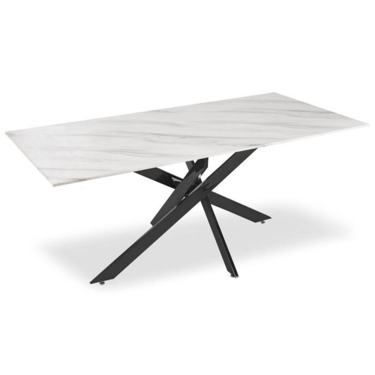 Paris Prix Table de Repas Design  Nalou  180cm Blanc & Noir