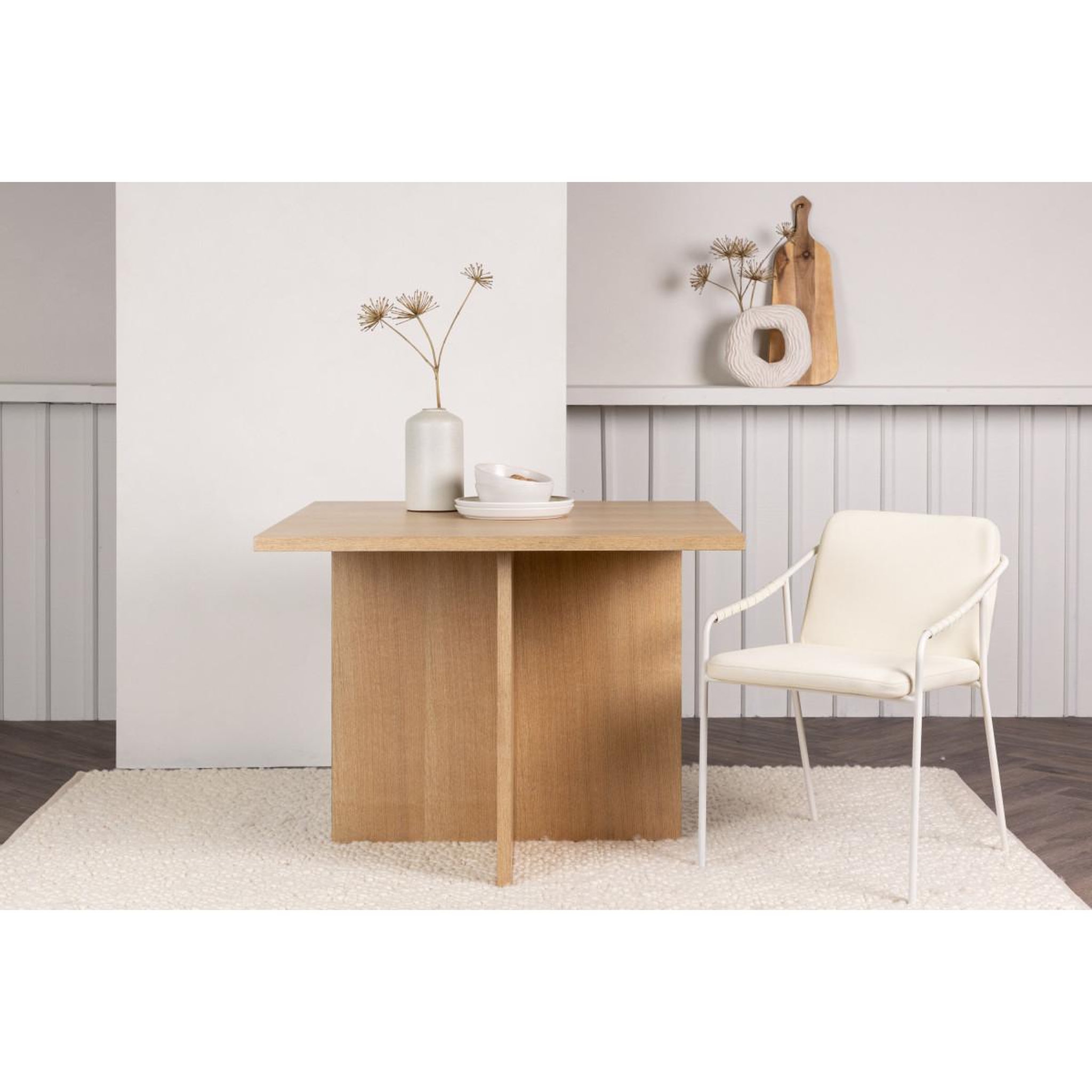 Voir la diapositive 4 : Paris Prix Table à manger design  leo  100cm naturel